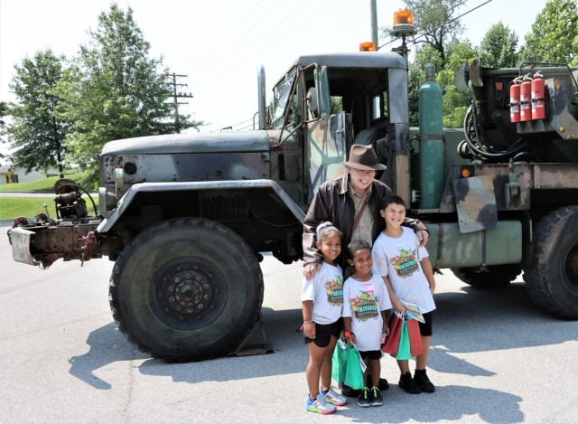 Photos with Indiana Jones: Participants were offered the chance to take a picture with “Indiana Jones” – retired Army Sgt. Ron Masoni – alongside a military vehicle brought in for the event conclusion.