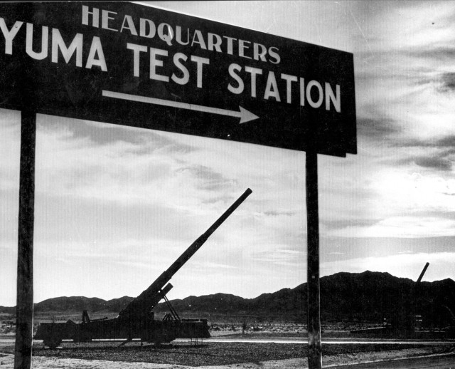 According to U.S. Army Yuma Proving Ground Heritage Center curator Bill Heidner, when the Yuma Test Station was re-opened in 1951, six different test activities reported back to separate home stations across the United States. They didn’t share range space, and rarely discussed aspects of their respective test missions with one another.

Intriguingly, the truck-mounted MGR-1 ‘Honest John’, the United States’ first surface-to-surface nuclear-capable missile, was developed at Redstone Arsenal in 1951, and thus could theoretically have been what the soldiers saw. But Heidner says the system didn’t come to Yuma for testing until 1958, the year after the Soviet Union proved it possessed intercontinental missile capability by launching Sputnik, the world’s first artificial satellite.

“White Sands Missile Range was really busy in a post-Sputnik spasm, so some of the hiccups with Little John and Honest John were tested here,” said Heidner. “It resulted in many upgrades like telemetry and cinetheodolites and a lot of range improvements. We didn’t really have the instrumentation to accommodate missile testing prior to that: YPG was mainly a tube-launched projectile kind of place.”