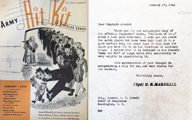 January 1944 HIT KIT included the early, unofficial version of Soldiers of God