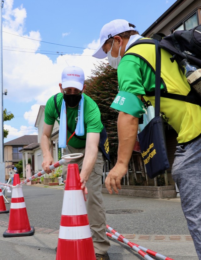 U.S. Army Japan volunteers help local city host Olympic events