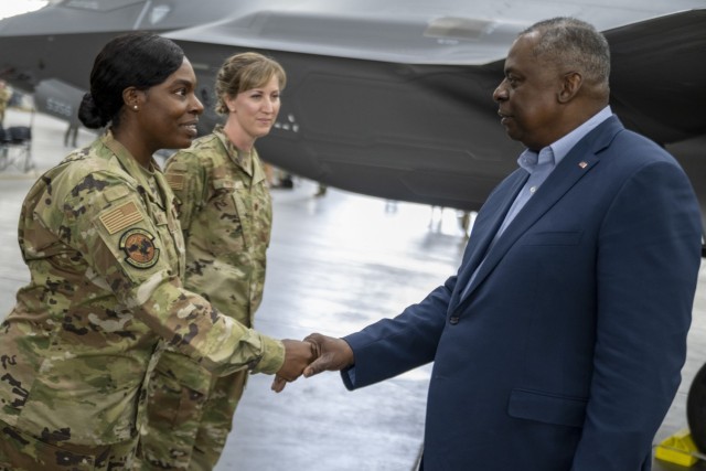 Secretary of Defense, Lloyd J. Austin III visits Fort Wainwright, Alaska, July 24, 2021. Alaska is the first stop in seven day trip that includes Singapore, Hanoi, Vietnam and Manila, Philippines. Austin will be meeting with key leaders...