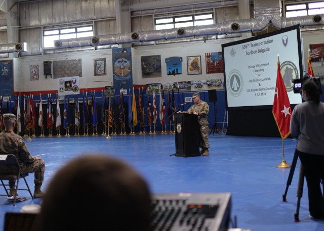 The outgoing commander of the 595th Transportation Brigade (SDDC), Col. Michael E. Ludwick, told his troops and guests at the brigade's July 6, 2021 change of command ceremony held at Camp Arifjan, Kuwait, that all of his accomplishments during...