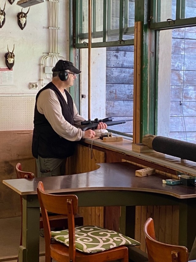 Steven Steininger preparing to shoot the standing 100-meter Roe Buck target.
(Photo by Steven Steininger)