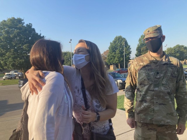 Missy and Lt. Col. Brian Freidline drop their off their daughter, Anna Freidline, Aug. 24, 2020, for the first day of school at Maffey Middle School, Fort Campbell. Getting your students back into a routine before school begins Aug. 9, can help...