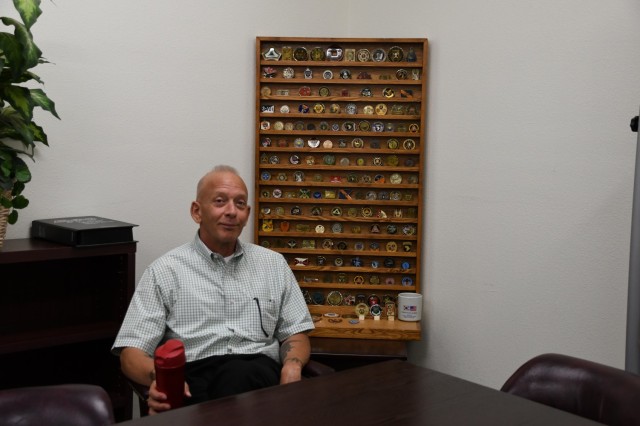 Ken Musselwhite is the new Deputy Garrison Manager at U.S. Army Yuma Proving Ground. He earned his impressive collection of coins during his 28-years in the Army.