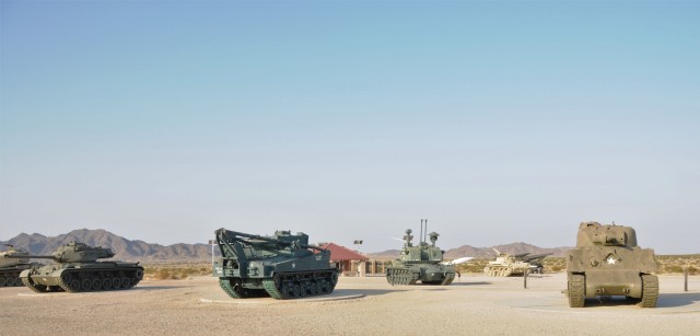 The Wahner Brooks Interpretive Display best known as the Open Air Museum features macro artifacts just outside the Yuma Proving Ground gates in front of the Visitor Control Center.