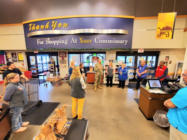 Members of the Fort McCoy Commissary team listen in as they receive a certificate of appreciation July 27, 2021, from Garrison Commander Col. Michael Poss and Sexual Assault Response Coordinator Rebecca Wilkinson with the Directorate of Family and...