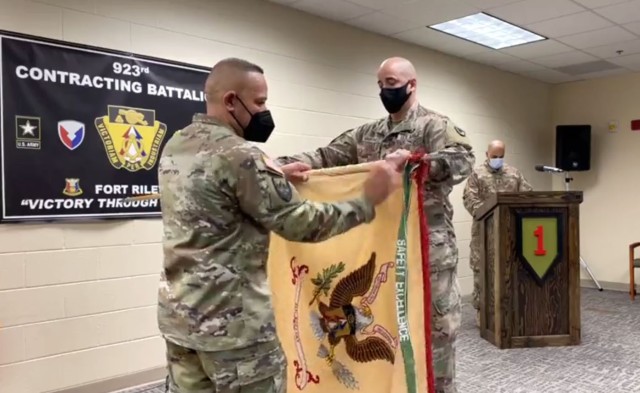 923rd CBN uncases colors following return from deployment