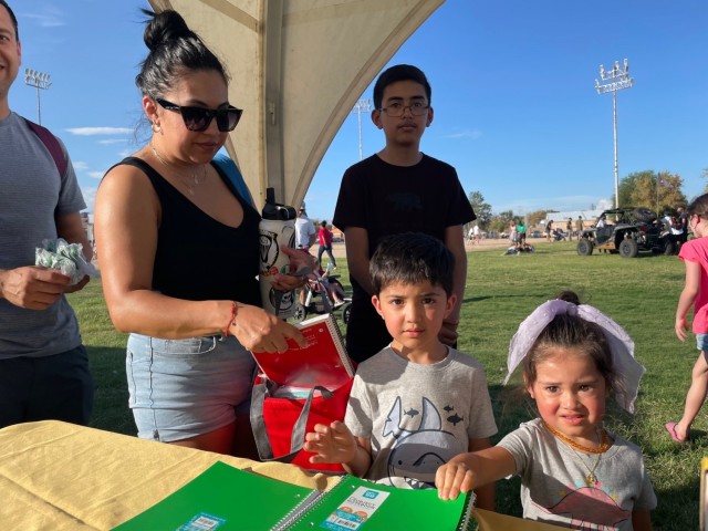 Kids receive free school supplies at the Back to School Bash