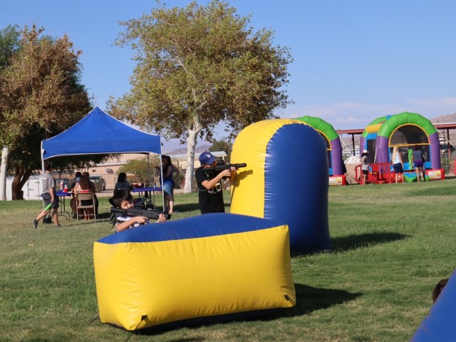 Laser tag was a fun at the Back to School Bash