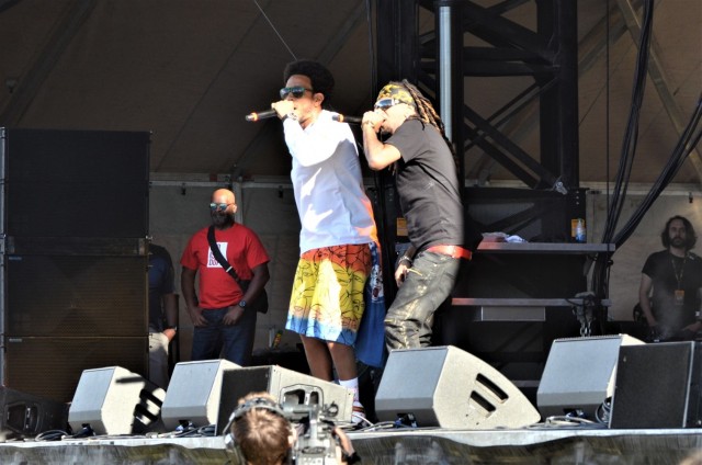 Ludacris performs during Fort Wainwright's summer concert June 5. The outdoor concert featured performances by rapper and movie star Chris "Ludacris" Bridges, country singer Brantley Gilbert, and comedian Ronnie Jordan. (Photo by Eve Baker, Fort Wainwright Public Affairs Office)