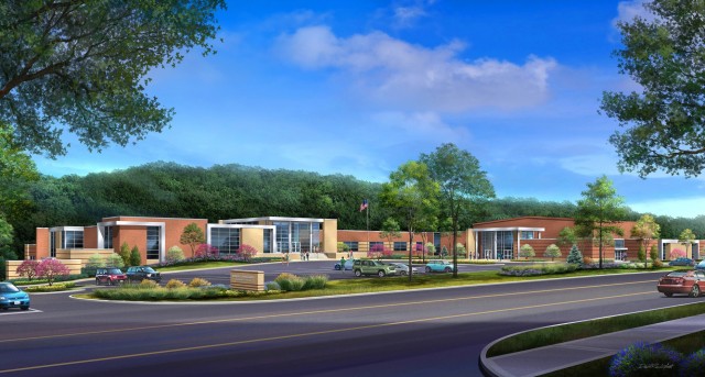 An artist's rendering of the improved Waynesville Middle School, which was dedicated during a ribbon-cutting ceremony and open house event Aug. 9.