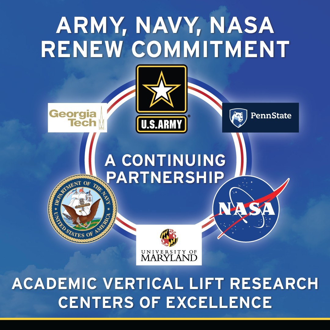 Army Navy NASA Renew Commitment To Academic Vertical Lift Research 