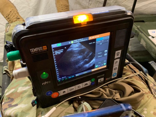 A Tempest Pro that the 126th Forward Resuscitative Surgical Detachment (FRSD) used during exercise Garuda Shield in Bataraja, Indonesia Aug, 2, 2021. The FRSD exercised the Joint Tele-Critical Care Network using the Tempus Pro, BATDOK, OmniCure and communication software platforms. The practice session was extremely successful despite minimal bandwidth; images and live video were sent out via MiFi puck. Both physician and nursing staff at the JTCCN location were able to clearly visualize all facets of care being supported including a FAST exam.