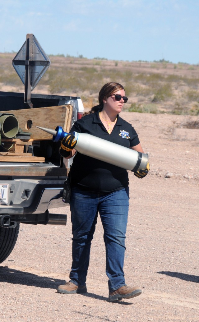 Metrology Branch Chief Savanna Silva has worked on many of ground combat’s largest projects in her more than 10 years employed at U.S. Army Yuma Proving Ground. The reigning Army Test and Evaluation Command Employee of the Year, Silva still finds time to speak to students of all levels.