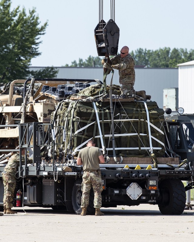 36th Sustainment Brigade conducts airdrop at Northern Strike