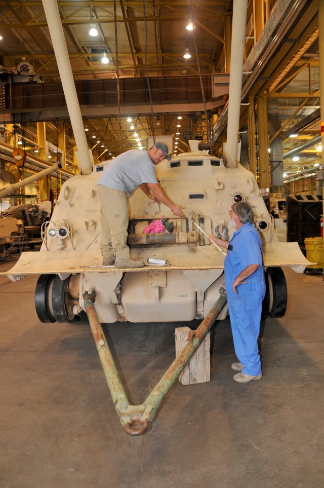 Testing in YPG’s extreme environment is meant to push the most powerful military equipment to its breaking point. When that happens to any mechanical facet of the hull of a massive tracked vehicle, it is Ben Bendele’s job to get it up and running again. “It could be annual preventative maintenance, it could be corrective maintenance and troubleshooting,” he said.