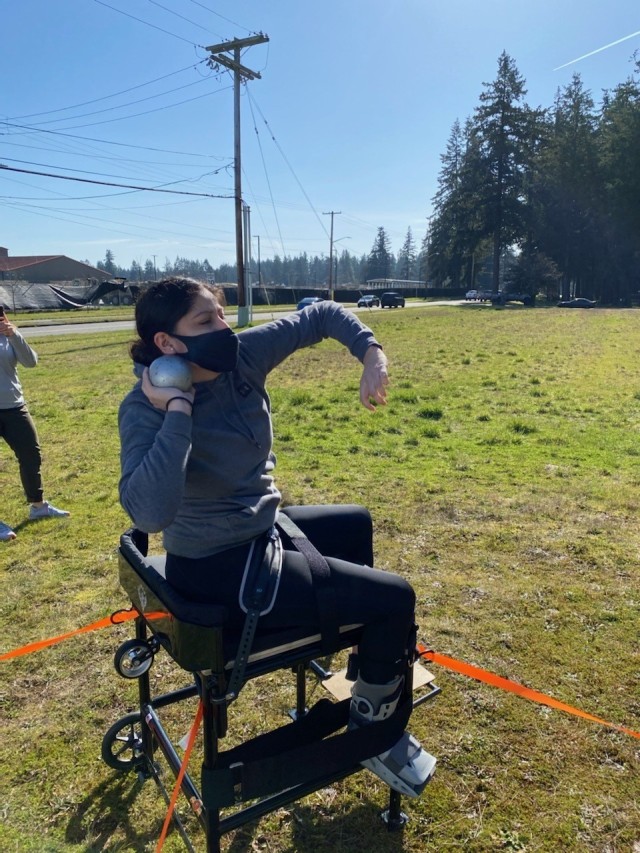 Cpl. Mary Velis trains and competes in the 2021 Army Trials. (Photo via Cpl. Mary Velis)
