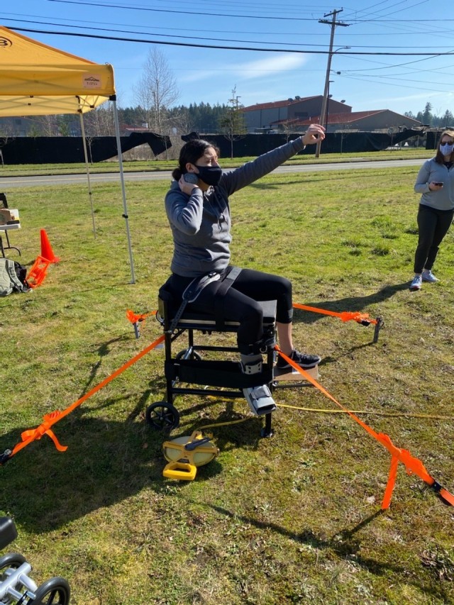 Cpl. Mary Velis trains and competes in the 2021 Army Trials. (Photo via Cpl. Mary Velis)
