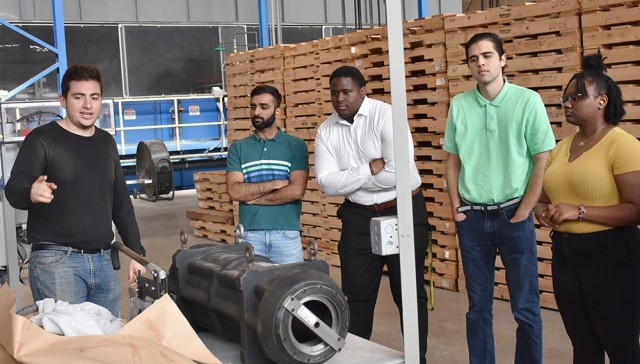 Team JMC mentors students to maintain a talented workforce that can provide munitions to warfighters. Note: photos were taken before DoD reinstated mandate to wear masks on federal installations.