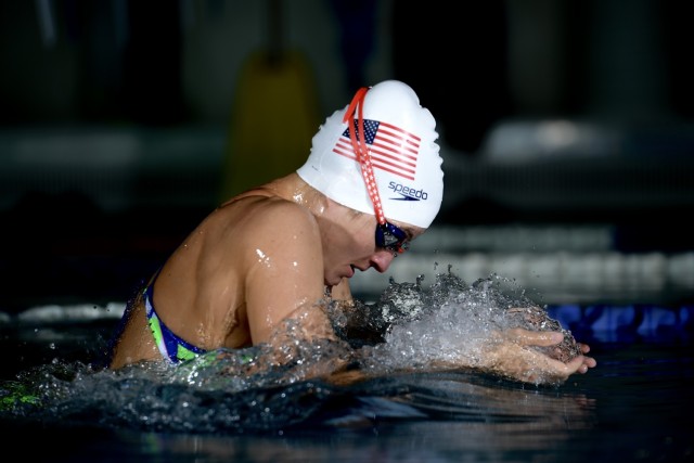 Para-swimmer Sgt. 1st Class Elizabeth Marks is competing in four events at the 2020 Summer Paralympic Games in Tokyo, Japan. The two-time Paralympic medalist is a member of the Army’s World Class Athlete Program.
