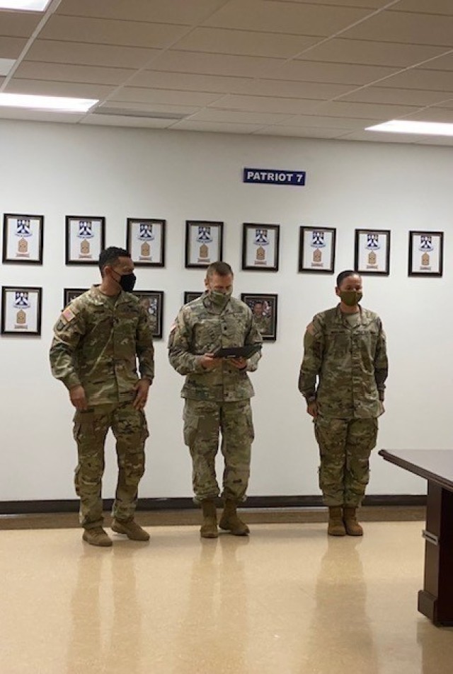 Staff Sgt. Jennifer M. Woolums, right, assigned to the &#34;Mustang Squadron,&#34; 6th Squadron, 8th Cavalry Regiment, 2nd Armored Brigade Combat Team, 3rd Infantry Division, is the first female infantry drill instructor and first non-infantry...