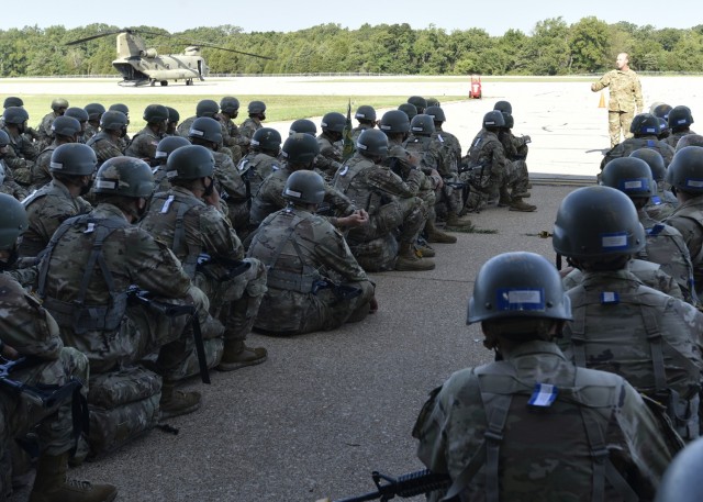 More than 100 Military Police trainees from Company A, 701st Military Police Battalion, waited on the tarmac at Forney Airfield Monday morning to be airlifted by helicopter to begin what’s called the “Forge,” a 96-hour, cumulative...