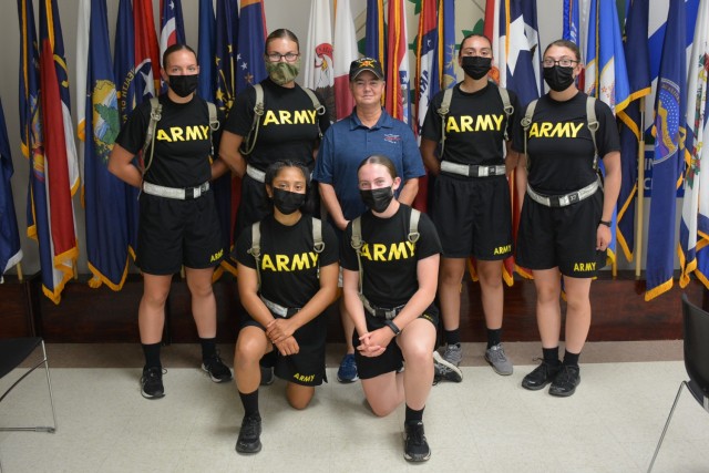 Retired Command Sgt. Maj. Jenny Clement poses for a photo with women Basic Combat trainees from A Battery, 1st Battalion, 19th Field Artillery.  Clement said when women in the Field Artillery military occupational specialty make command sergeant...