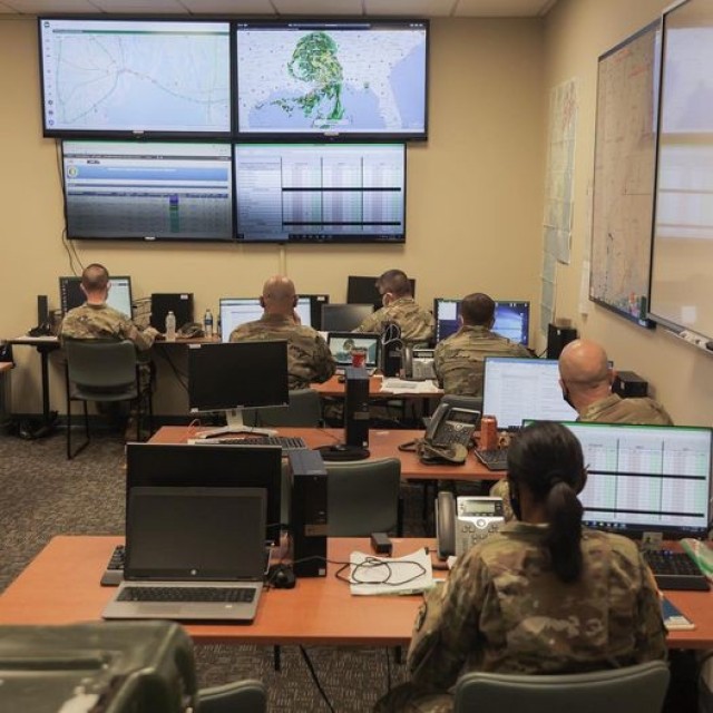 MOBILE, Ala. - Alabama National Guard Soldiers with the 711th Combat Sustainment Support Battalion in Mobile have been hard at work through Hurricane Ida watching reports, satellites and cameras and coordinating relief efforts with the Alabama...