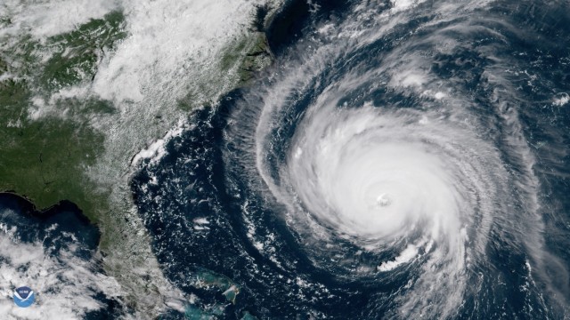 In this 2018 photo, Hurricane Florence prepares to make landfall with the United States. Soldiers of the 3rd Infantry Division were called to provide relief following this storm. With hurricane season lasting from June until November in Coastal Georgia, it’s vital that Soldiers and their families understand evacuation entitlements available to them. (Photo by National Oceanic and Atmospheric Administration)