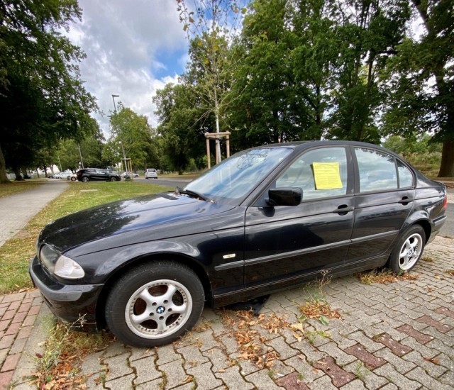 An abandoned vehicle sits on a USAG Wiesbaden installation. Impound procedures have begun.