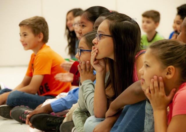 William Beaumont Army Medical Center’s Child, Adolescent and Family Behavioral Health Services perform an anti-bullying puppet show with assistance from Army Community Services at Fort Bliss, Oct. 5, at Colin L. Powell Elementary School. The...