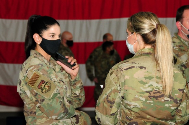 Washington Air National Guardsmen out-process on August 27, 2021 at Camp Murray, Wash.  The Air Guardsmen will deploy to Joint Base McGuire-Dix-Lakehurst, NJ in support of Operation Allies Refuge to help process Afghan evacuees.
...