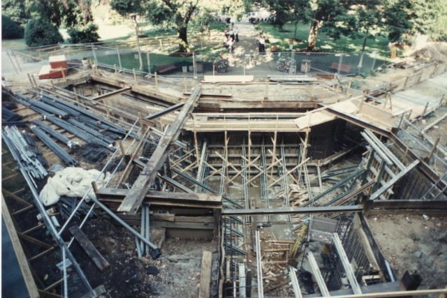 The Army Corps of Engineers completed a 17-year renovation of the Pentagon in 2001 that included the reinforcement of its outer walls. Pictured is the inner courtyard.