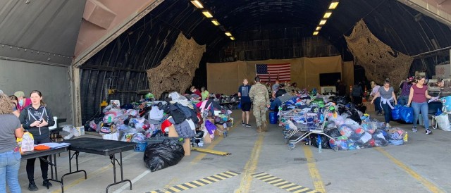 A sorting area at Ramstein Airbase