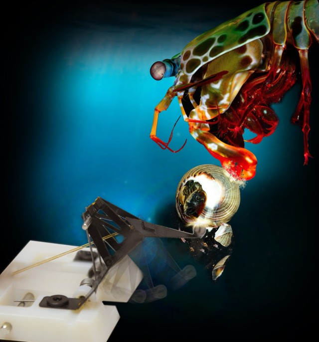 Researchers with Army funding build a robot that mimics the strong punch of a mantis shrimp.