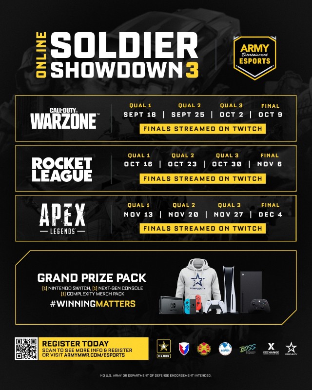 Esports tournament returns for third Soldier Showdown competition