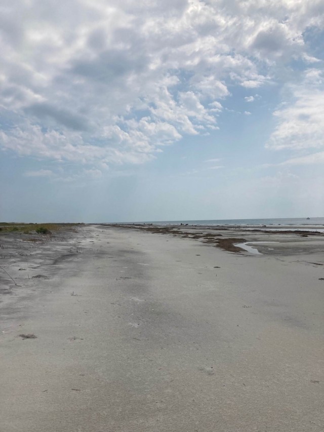 Ship Island, one of the four Mississippi Gulf Coast barrier islands built by the Mobile District Mississippi Coastal Improvement Program (MsCIP) team, stood up to the test as it was hit by Hurricane Ida, as is seen here on Sep. 3, 2021. The...
