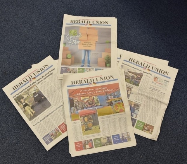 the August 2021 edition will be the last printed edition of the Herald Union. The paper has served the military community here in Germany for the past 75 years,