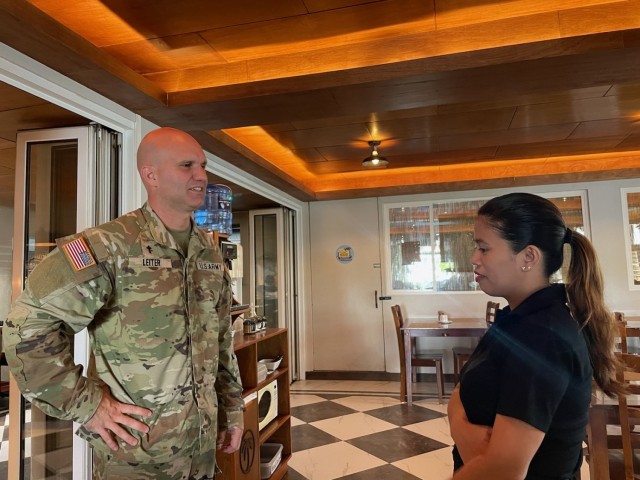 Chaplain (Maj.) Daniel Leiter, Deputy Command Chaplain for Task Force Oceania, listens to comments on Palau’s successful COVID-19 mitigation strategy on Jun. 28. Palau has had no documented cases of active COVID infections. COVID-19 remains a global challenge that no nation can face alone – our strong network of alliances and partnerships is critical to combating this virus. The U.S. Army and Task Force Oceania stand ready and prepared to cooperate responsibly with the Pacific Island Countries in Oceania.