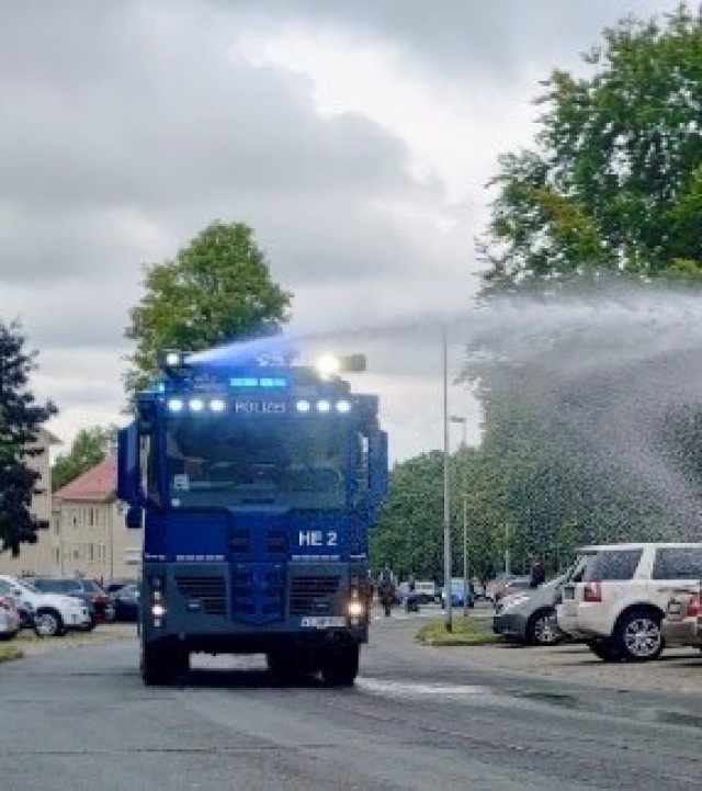 A specialized water cannon truck from our Host Nation partners was a hit in the parade for a second year in a row.