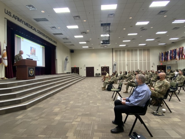 Over 200 virtual and nearly 50 in-person attendees participated in a hospitalization summit hosted by Army Capability Manager-Army Health System, or ACM-AHS, at the U.S. Army Medical Center of Excellence, or MEDCoE, September 8-10. Opening remarks were provided by Maj. Gen. Dennis LeMaster, MEDCoE Commanding General, on September 8 in Blesse Auditorium at Joint Base San Antonio-Fort Sam Houston, Texas. 