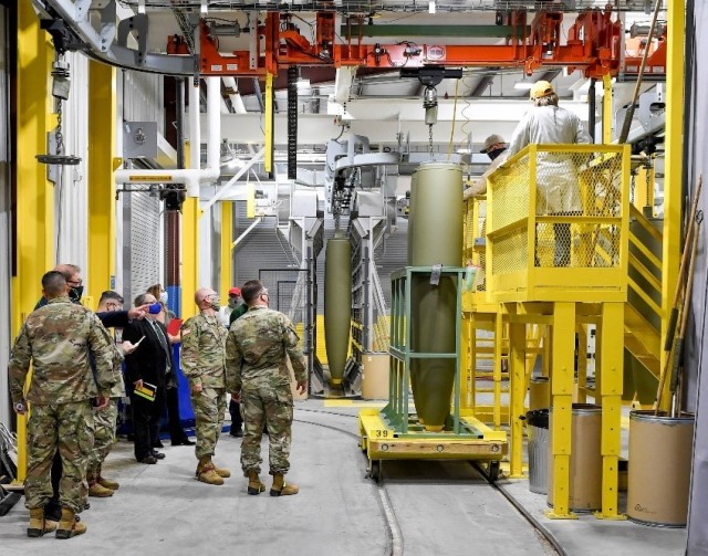 McAlester Army Ammunition Plant, a Joint Munitions Command subordinate organization, hosts Army Materiel Command’s Gen. Ed Daly, commanding general, Sept. 8, 2020. The Joint Ordnance Commanders Group works to transform and modernize ammunition plants like these MCAAP. 