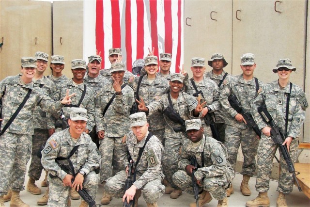 Army Reserve Lt. Col. Suzanne Rodriguez, far left, when she was a Capt. Suzanne Dickie in 2006. Rodriguez, who currently serves as a Dept. of the Army civilian for the 311th Signal Command (Theater), as the deputy chief of operations for the G-3, recently completed an 11-month course at the Naval War College in Newport Rhode, Island. Rodriguez also assumed command of the 1395th Deployment and Distribution Support Battalion (DDSB) in July of this year.