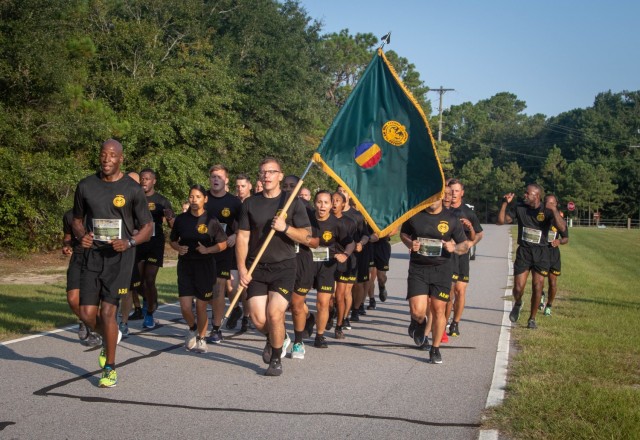 U.S. Army Drill Sergeant Academy cadre finish the Fort Jackson 5K Run/Walk for the Fallen on Hilton Field. The annual event honors and remembers those who made the ultimate sacrifice while on active duty since Sept. 11, 2001. The event fell on the 20th anniversary of the 9/11 attacks.