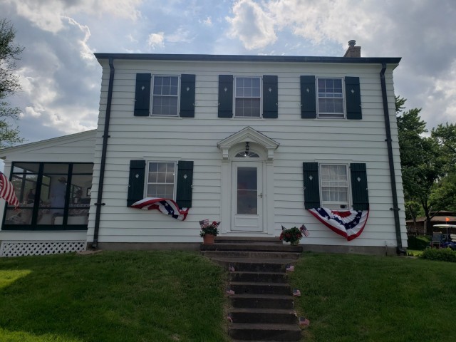 The Lock and Dam 10 lockmaster house in Guttenberg, Iowa, June 6
