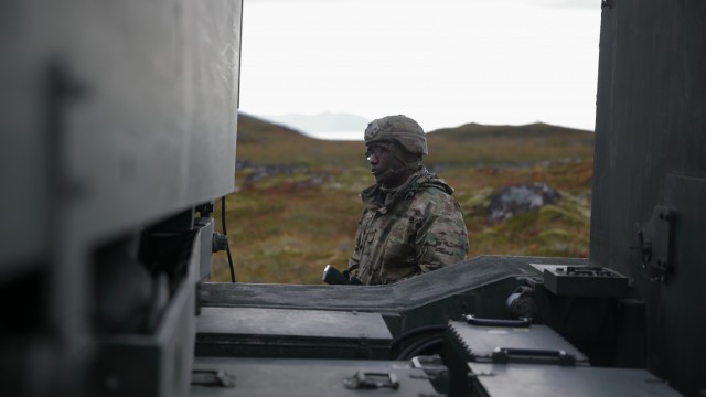 Sgt. Stefaan Lee, gunner, 1st Battalion, 6th Field Artillery Regiment, 41st Field Artillery Brigade, prepares the multiple launcher rocket system during the Thunder Cloud live-fire exercise in Andoya, Norway, Sept. 14, 2021. The MLRS is a U.S. Army capability that provides long-range fires to support commanders. A combat-credible Army force means we develop the necessary readiness and lethality to defend against a near-peer adversary in all domains. These efforts will also ensure increased interoperability between U.S., allies and partner forces.  