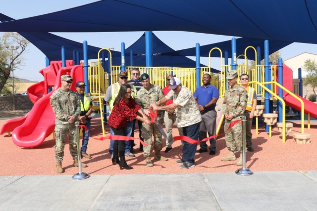 Fort Irwin playground ribbon-cutting ceremony