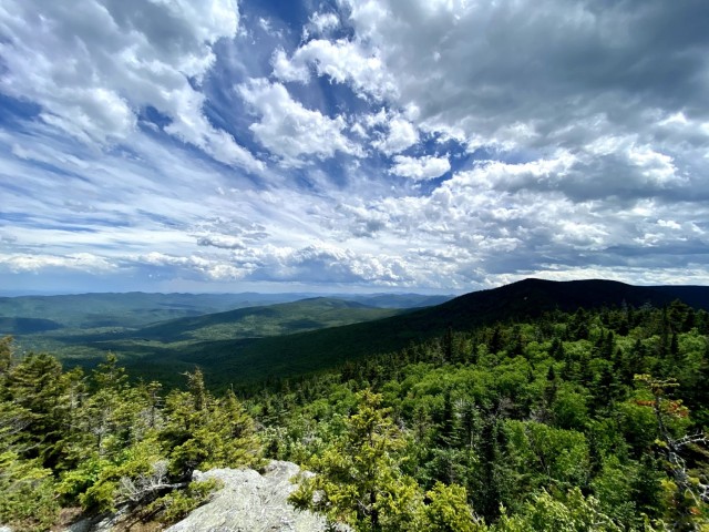 View from a scenic outlook at one of the many peaks along The Long Trail, running from Canada to Massachusetts on June 16, 2021. Alaina Killion completed the 273-mile hike alone this past June. (U.S. Army Reserves photo by Alaina Killion)