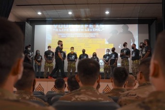 Soldiers build resiliency with interactive theatrical production in Daegu 